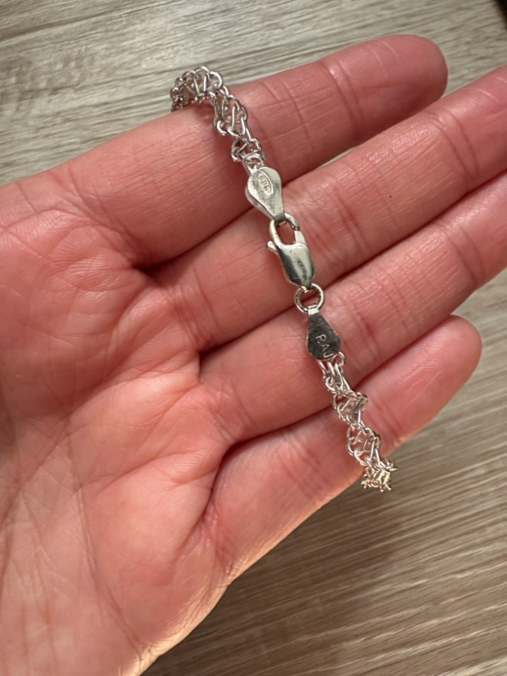Vintage Italian Sterling Silver Rope Link Bracelet - Picture 6 of 7